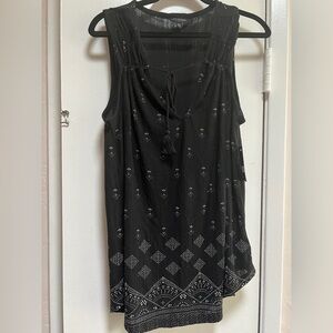 Lucky Brand black and white boho tank